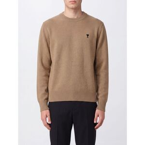 Ami Paris Men Ami Paris Wool Crewneck Jumper With Embroidered Ami De Cå“Ur Logo
